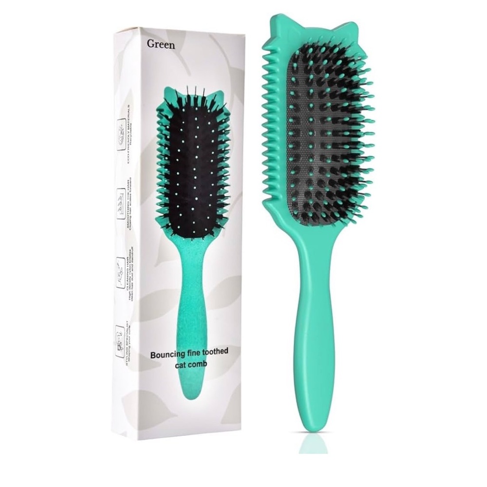 Green Cat Comb Hair Brush